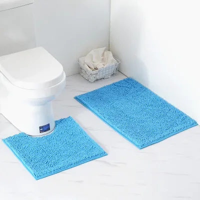 

(CHAKME) RTS regular spot available in small quantities bathroom toilet rug set, Any color can be customized