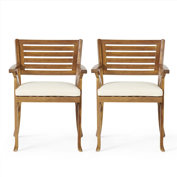 

Outdoor Acacia Arm Chair with Cushions