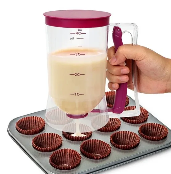 

New Cupcakes Pancakes Cookie Cake Muffins Baking Waffles Batter Dispenser Cream Speratator Measuring Cup baking tools for cakes