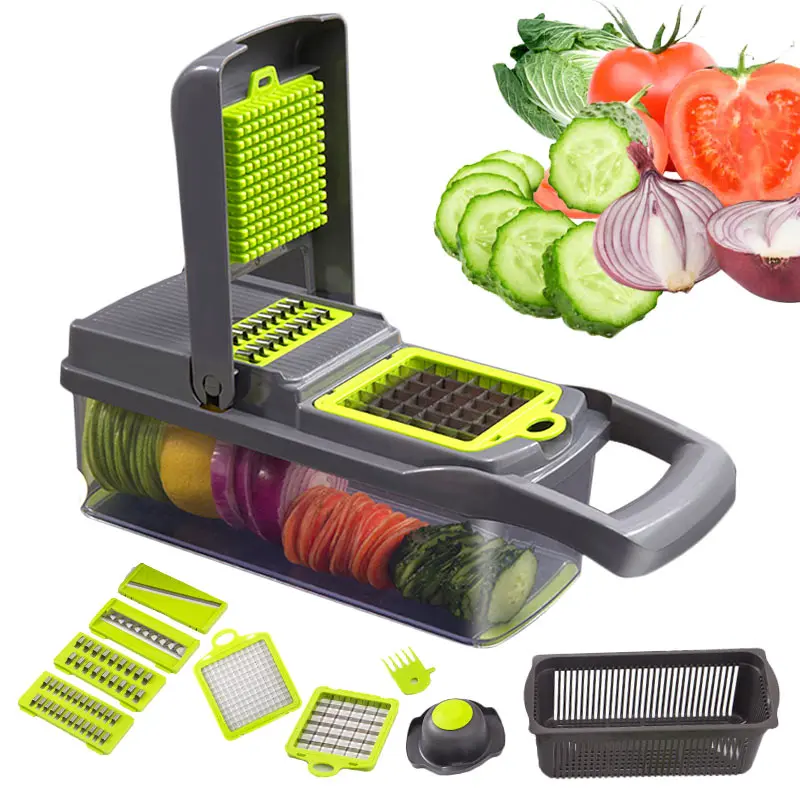 

Kitchen tool 12 in 1 multifunctional slicer manual mandoline food Vegetable Chopper Cutter Onion cutter