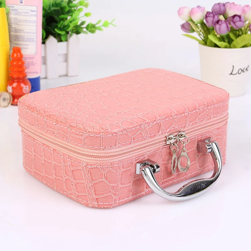 

personalized private label women luxury leather cosmetic makeup bags, Picture color
