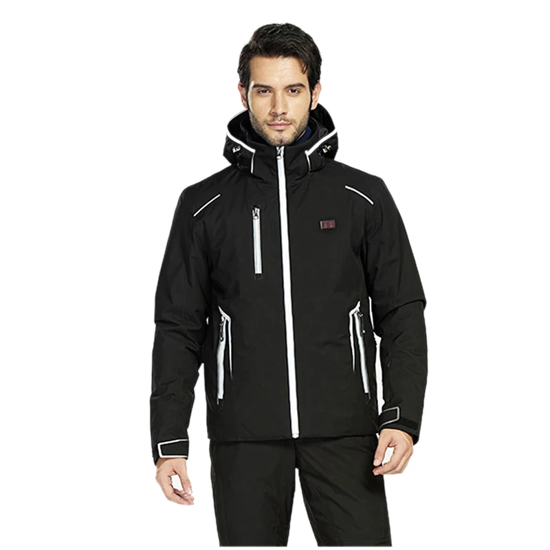 
Sportswear Hooded Heated Ski Jacket Mens Clothing Ski & Snow Wear 