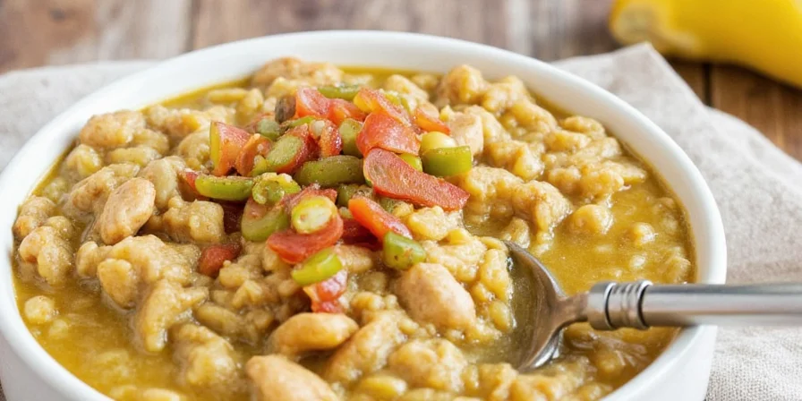 Chipotle powder and maple syrup poured into a sizzling cast iron skillet with chili ingredients.