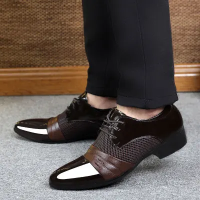 

Wholesaling Fashion Businessman Work Low Price Classic Design Black Men's Dress Shoes, Black/brown