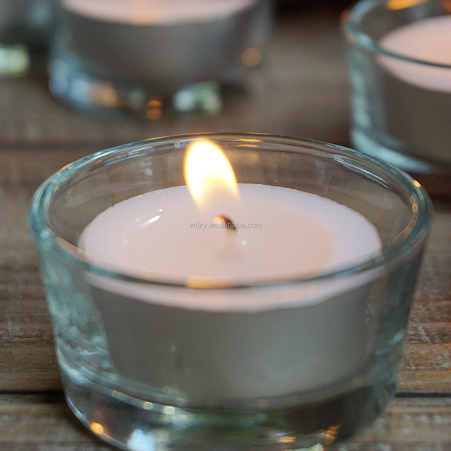 Candle Holder Tealight Candle Container Glass Decoration Transparent