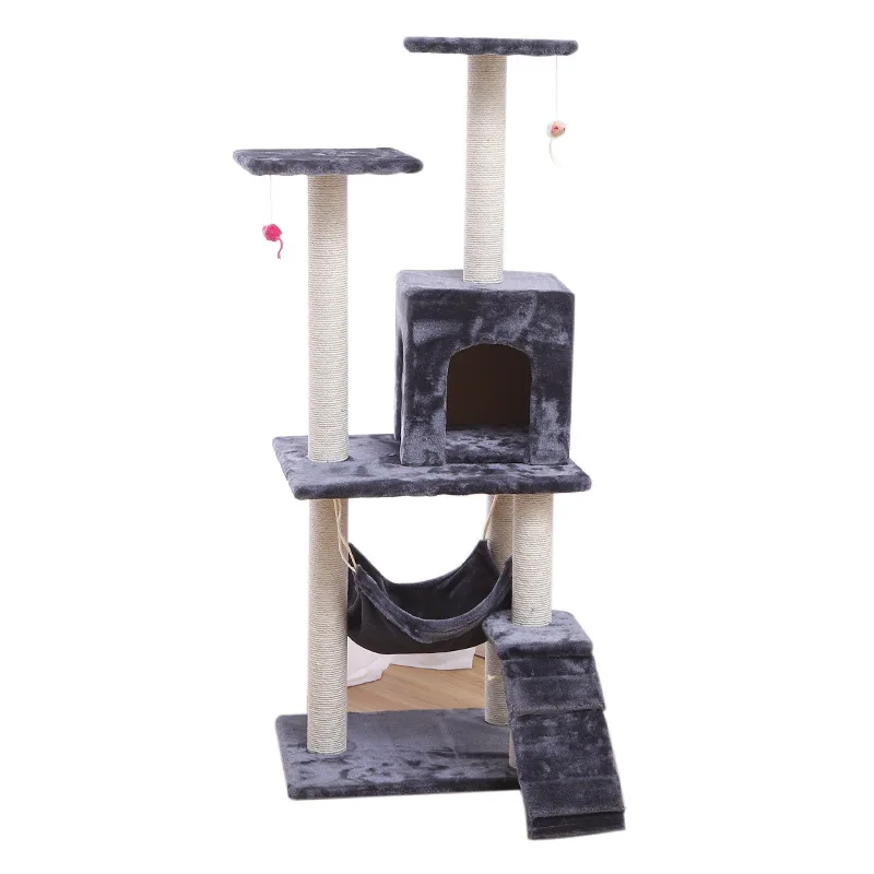 

Factory Custom Cat Tree Luxury Cat Tower with Double Condos Spacious Perch Fully Wrapped Scratching Sisal Post Cat Tree House
