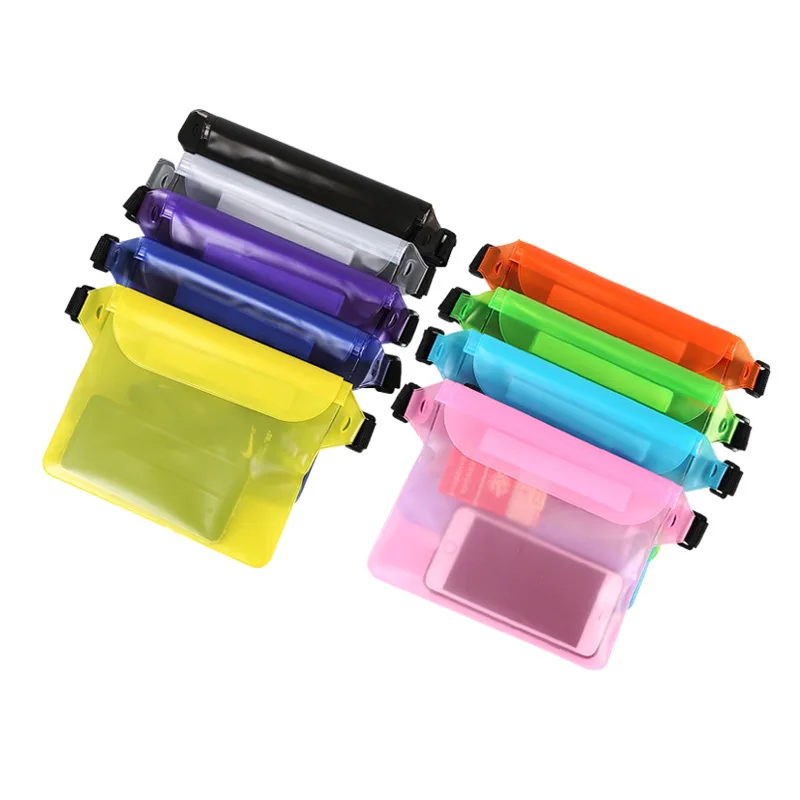 

Free shipping Outdoor Beach Waist Bag Waterproof PVC Running Touch Screen Mobile Phone Pouch Swimming Portable Outdoor Elements, Colors