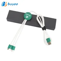 

OEM Nylon Braided QC 3 in 1 Micro Data USB Charging Cable for iphone Apple for Huawei 1pc limited per account