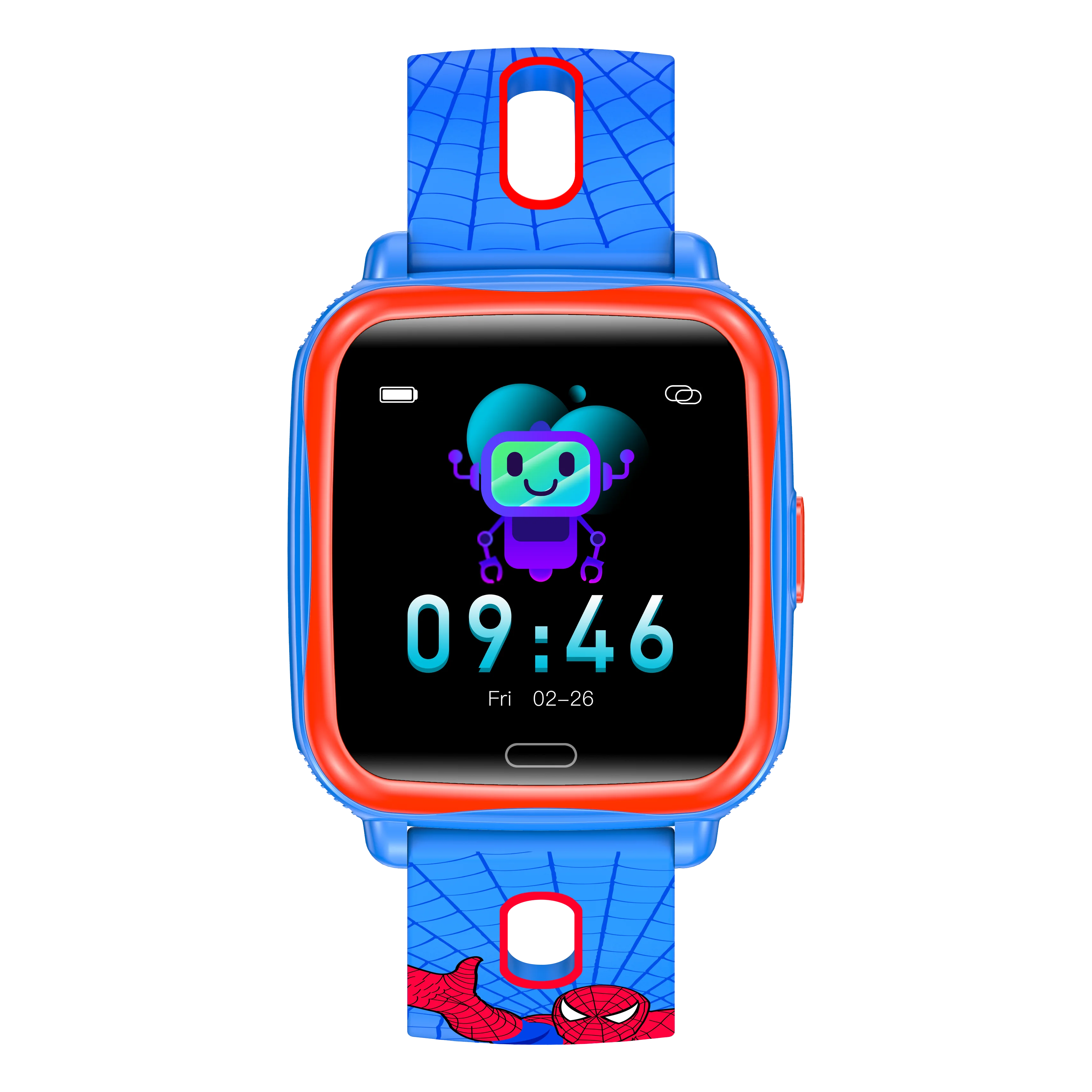 

2022 New Arrivals Waterproof Men Unisex kids Favourite spider man smart Wrist watch true waterproof watch phone Kids smart watch, Pink/blue