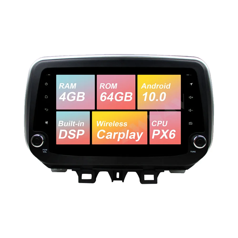 

android 10.0 Car Radio GPS Navigation For Hyundai Tucson 2018 2019 2020 Head Unit 4+64G PX6 DSP CARPLAY stereo audio video