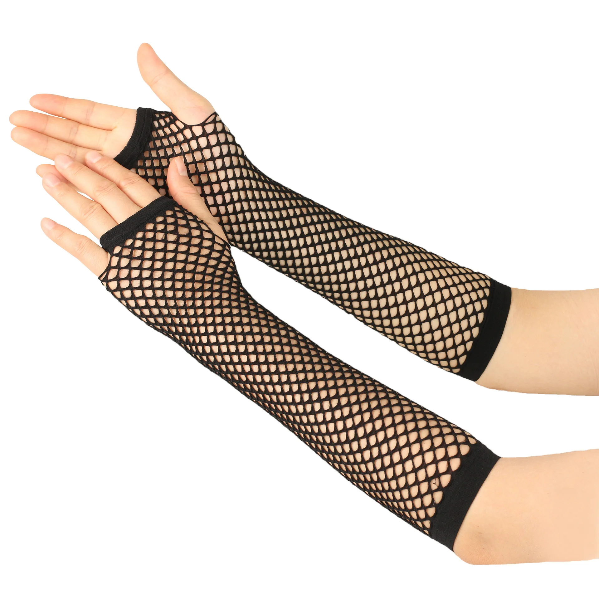 

Thin Long Sleeve Cycling Gloves Driving Sunscreen Sleeves fishnet party gloves