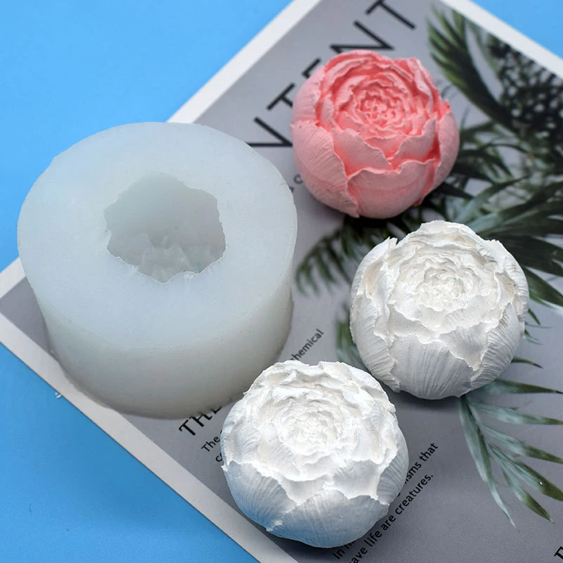 

Z0487 Best selling DIY bud rose silicone cake mold rose flower incense plaster candle silicone molds