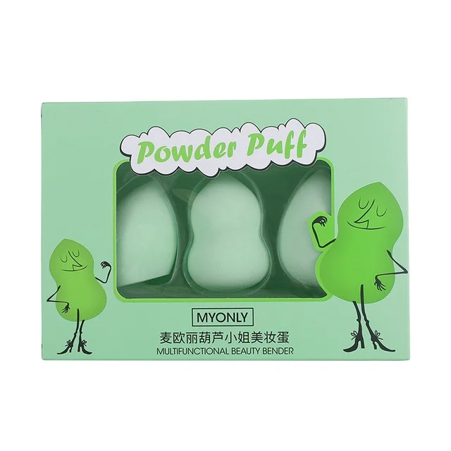 

beauty blender2021 Factory Price Hydrophilic Polyurethane Beauty Egg make up sponge, Green