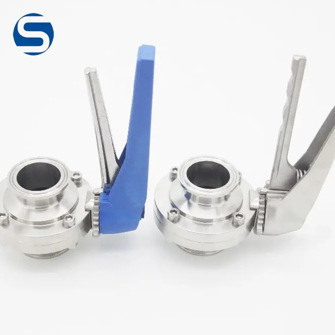 
Stainless Steel 304 Tri Clamp Connection DN50 Sanitary Butterfly Valve 