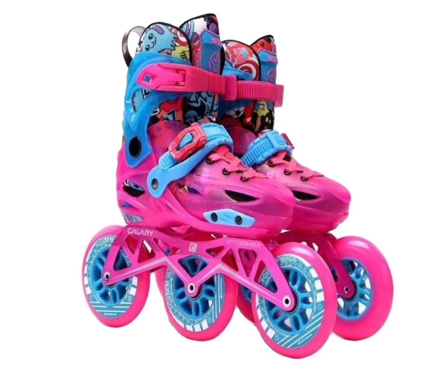

Professional Adjustable 3WD freestyle big wheels inline skate for kids, Customerized