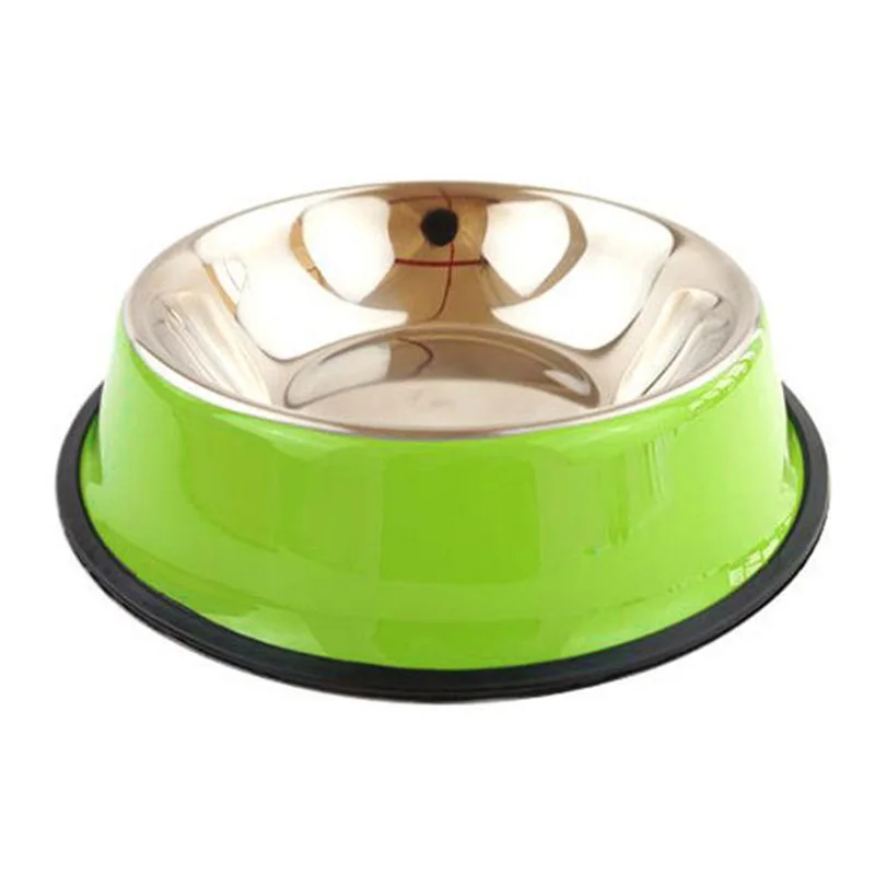 

Petshop The Best Medium Melamine Round Stainless Steel Pet Dog Bowl, Blue, pink, green, yellow, red, orange etc