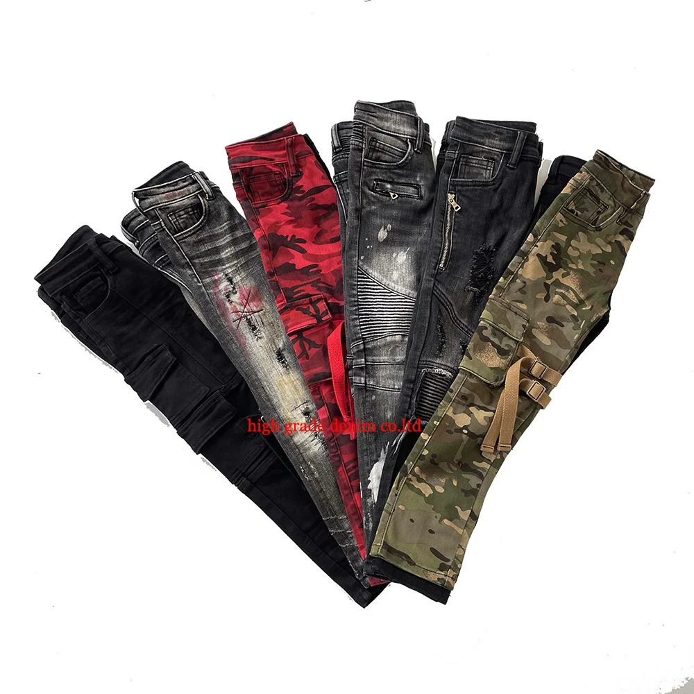 

Tie dye hem designers denim skinny jeggings boy pant kid jeans kids clothing for boys, Picture