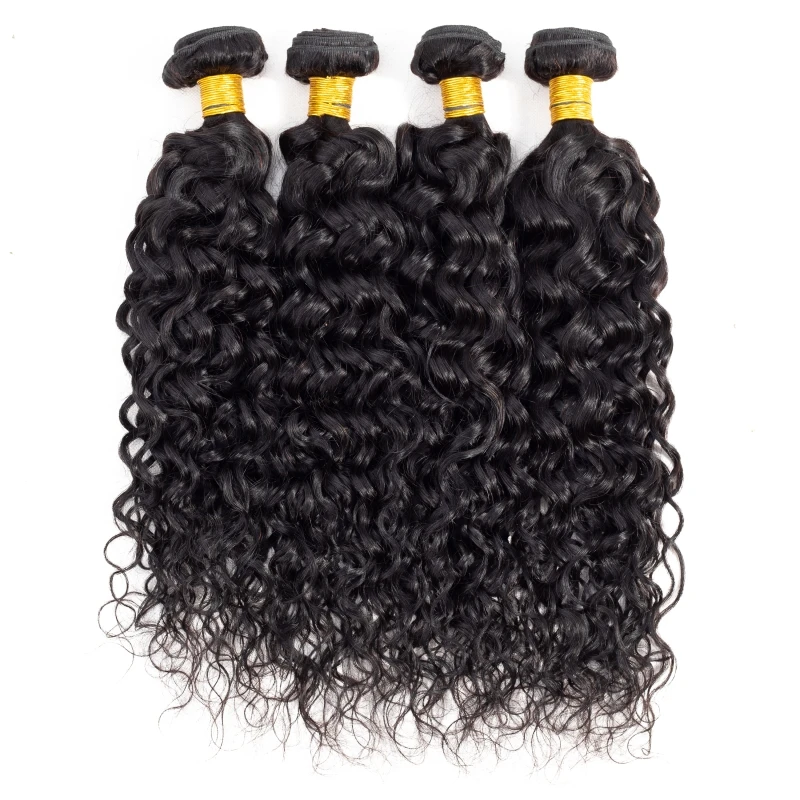 

Wholesale Virgin Peruvian Water Wave Hair Bundle Fast Shipping Natural Color Grade 9A Remy Hair Bundles, Natutal black