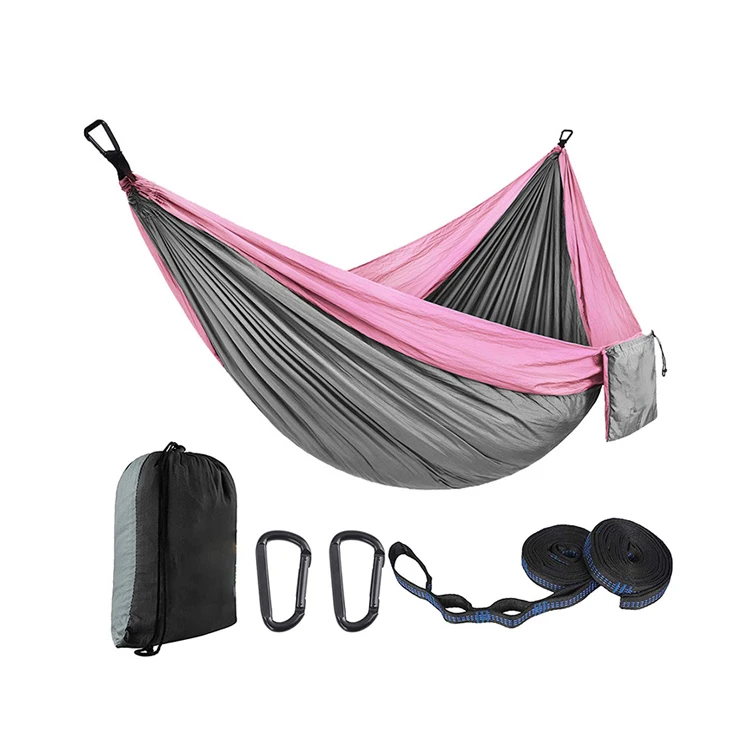 

Portable Parachute Leisure Travel Hammock Hiking Hammock Multi-Person Hammock, Green, blue, pink, black, gray, custom