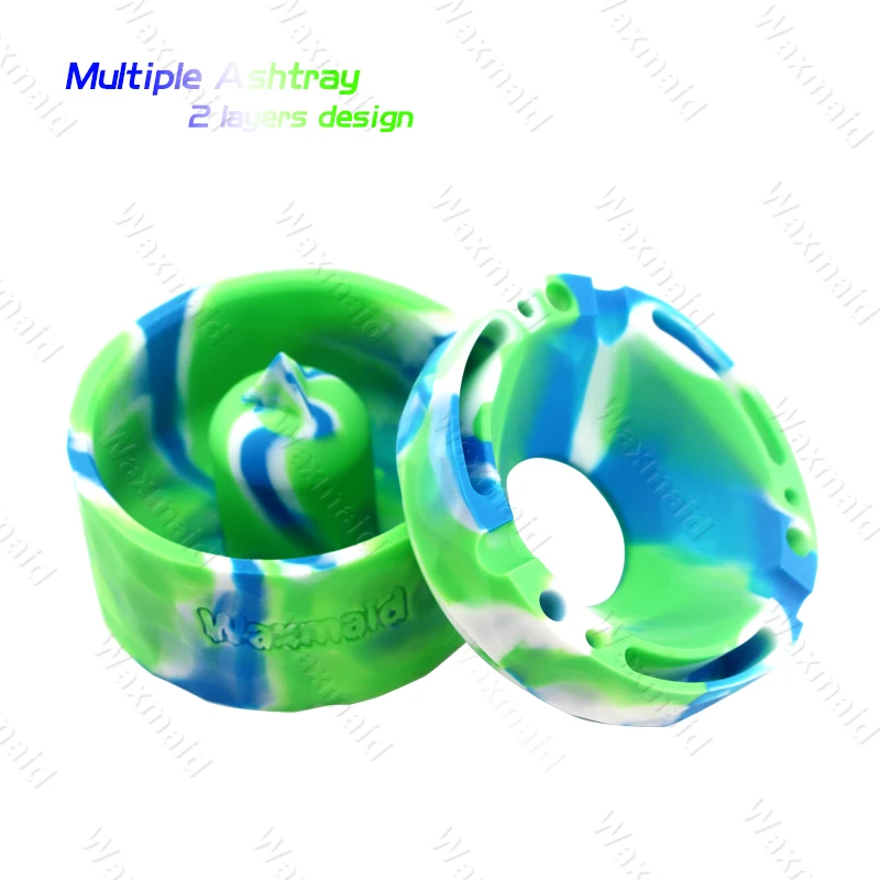 

Free Shipping Unbreakable Ash Tray Glass Silicone For Tobacco, Mix colors