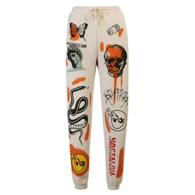 

Hot Sale Print Street Trousers Cotton Sport Jogger Pants Bandage Thick Sweatpants Women Fall 2021