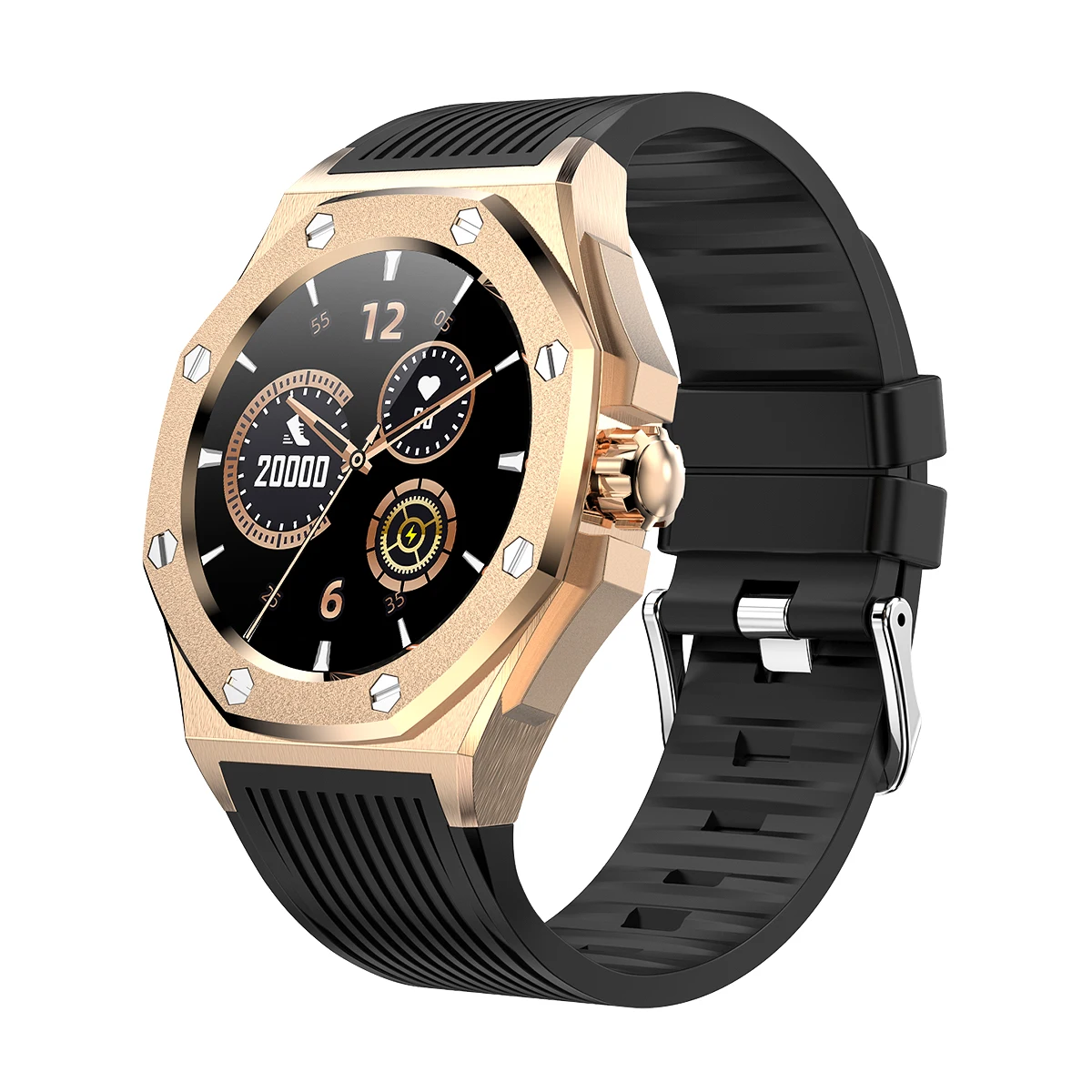 

High F9 Smartwatch Latest New Model Android OS Business Sport Smart Watches for Men Wristwatches, Black, gold