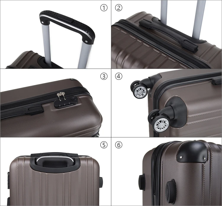 5件abs 4轮微调袋拉杆箱 - buy trolley luggage set,4 wheel spinner