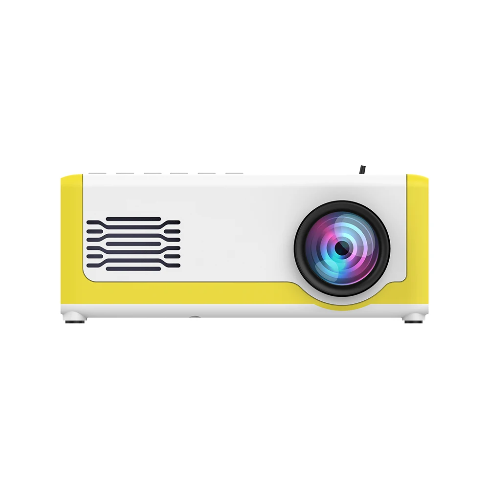 

YEOPARM M1 Cheap Projector 320*240 resolution mini projector 1080P video player for kids Christmas gift toy cartoon projector, Yellow&white