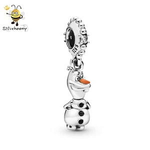 Jewelry Factory 2019 Newest Design Frozen Olaf Dangle Charm European Beads 1:1 Orignal Charms Bracelet 2