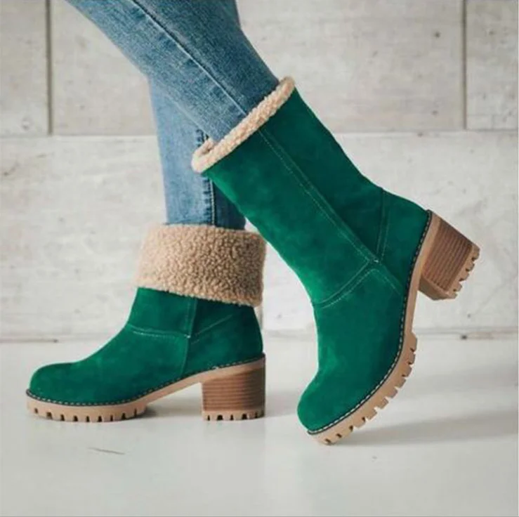 

2020 Accept Customized Order Wholesales hot style lamb down large size pretty women's flocking boots, 5 colors as pictures