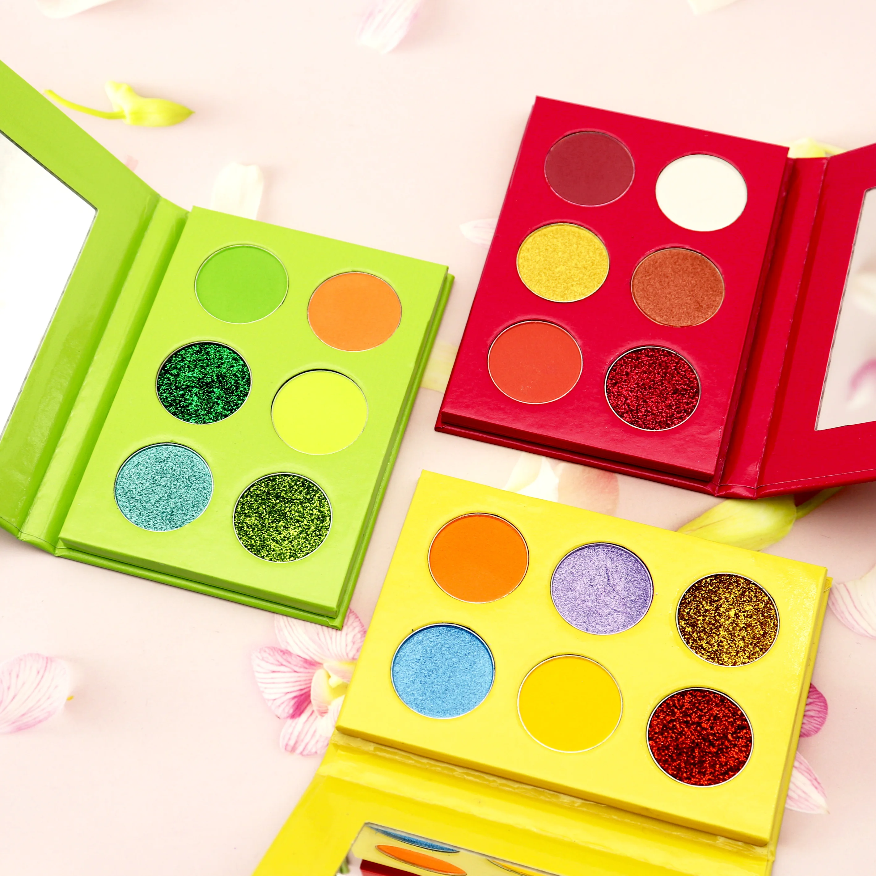 

Private Label Vegan Eyeshadow Palette Summer Chameleon 6 Colors Shimmer Finish with Matte and Waterproof Features
