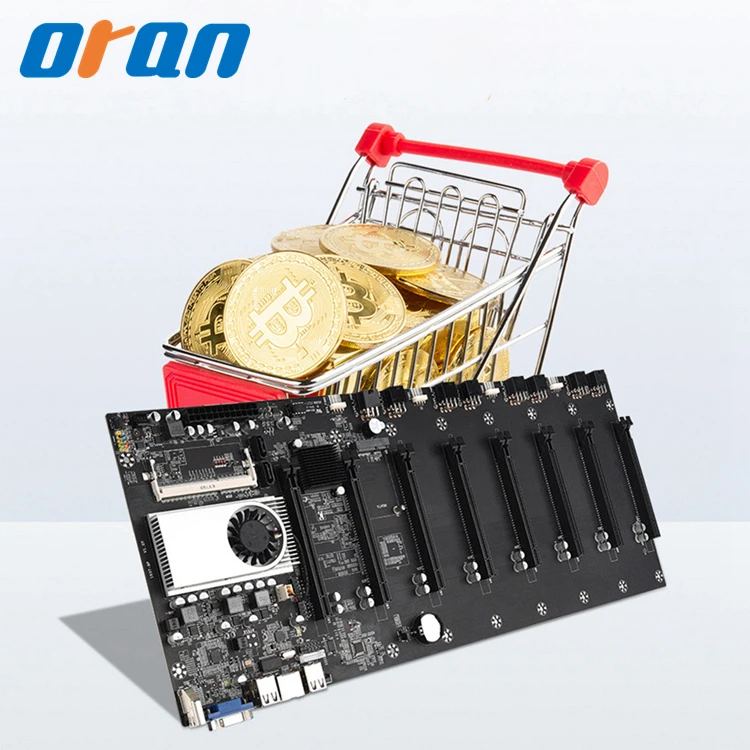 

Btc-t37 Onboard 1037u Cpu Hm77 Chipset Vga 8gpu Bitcoin Motherboards Pci-e 16x Cryptocurrency Mining Btc Motherboard