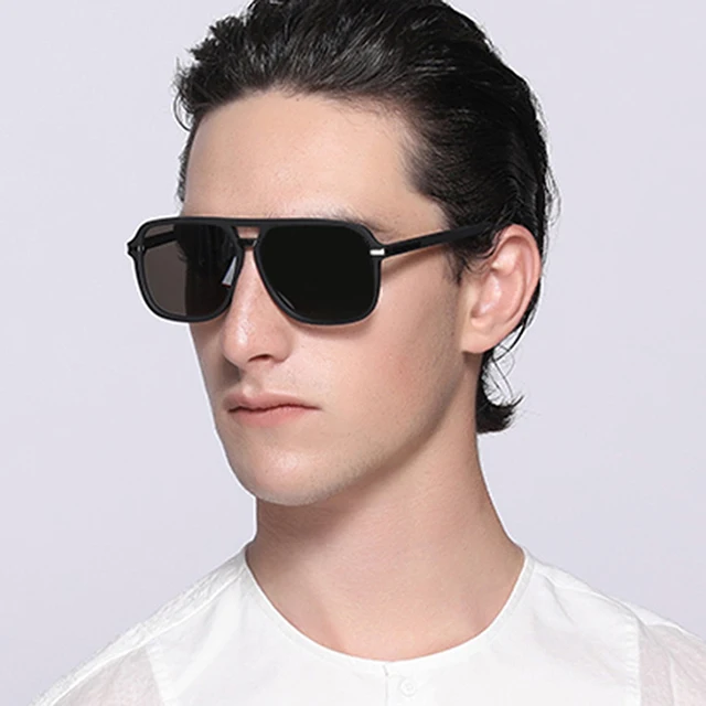 

Double-beam Retro European and American Sunglasses 2020 Plastic Fashion Men's eyeglasses frame Metal Hinge