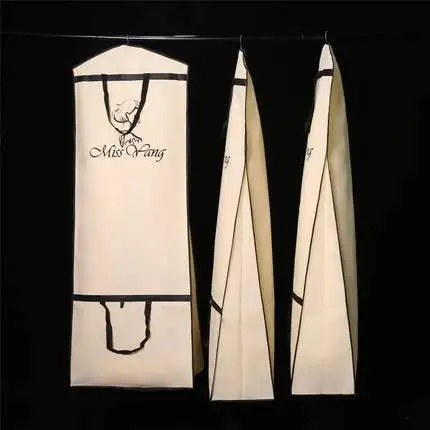 

Custom printed logo non woven long dress garment bag suit cover bag, Any color from our color card
