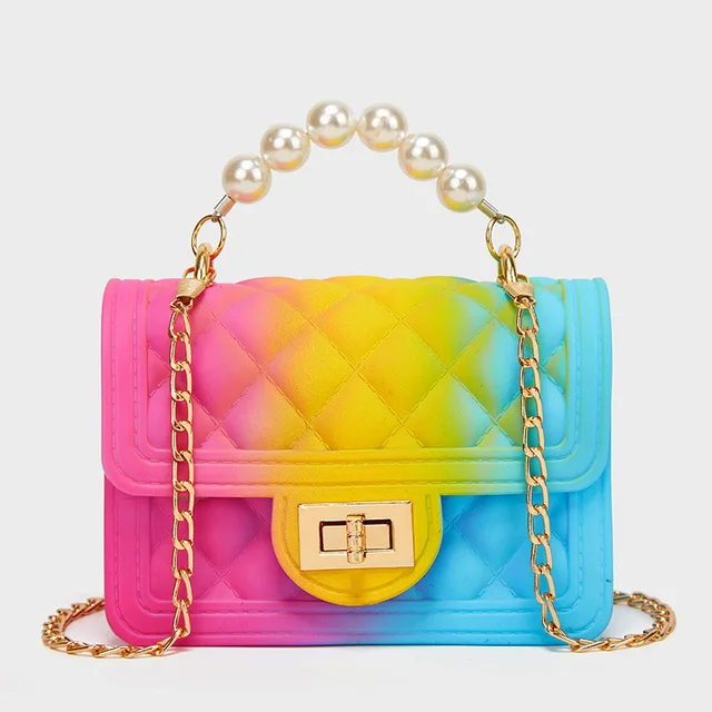 

Wholesale Women Handbags 2021 Silicone/PVC Shoulder Hand Bag Jelly Bag Luxury Ladies Woman Hand Bags Candy Jelly Purse