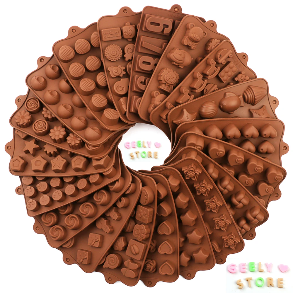 

New DIY Silicone Chocolate Mold Chocolate baking Tools Non-stick Silicone cake mold Jelly and Candy Mold, Coffee