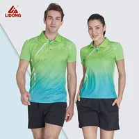 

Wholesale Design Cheap Quick Dry Unisex Excellent Quality Sports Training Ping-pong Polo Shirts Tennis Clothes