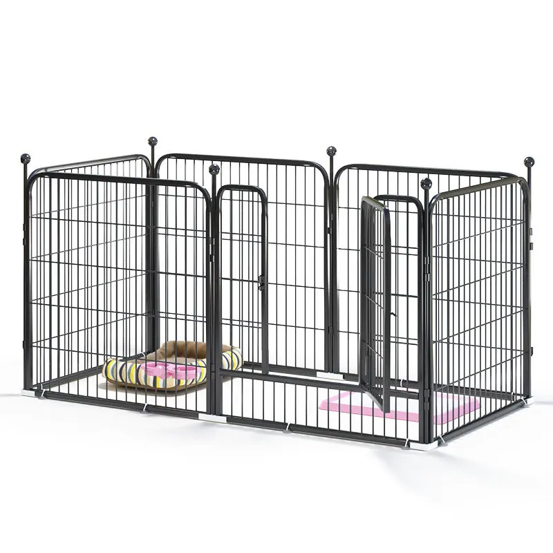 

Manufacturer Hot Sale Portable Folding Pet Playpen Dog Fence Multiple Models Metal Indoor DIY Dog Cages Wholesale, As picture