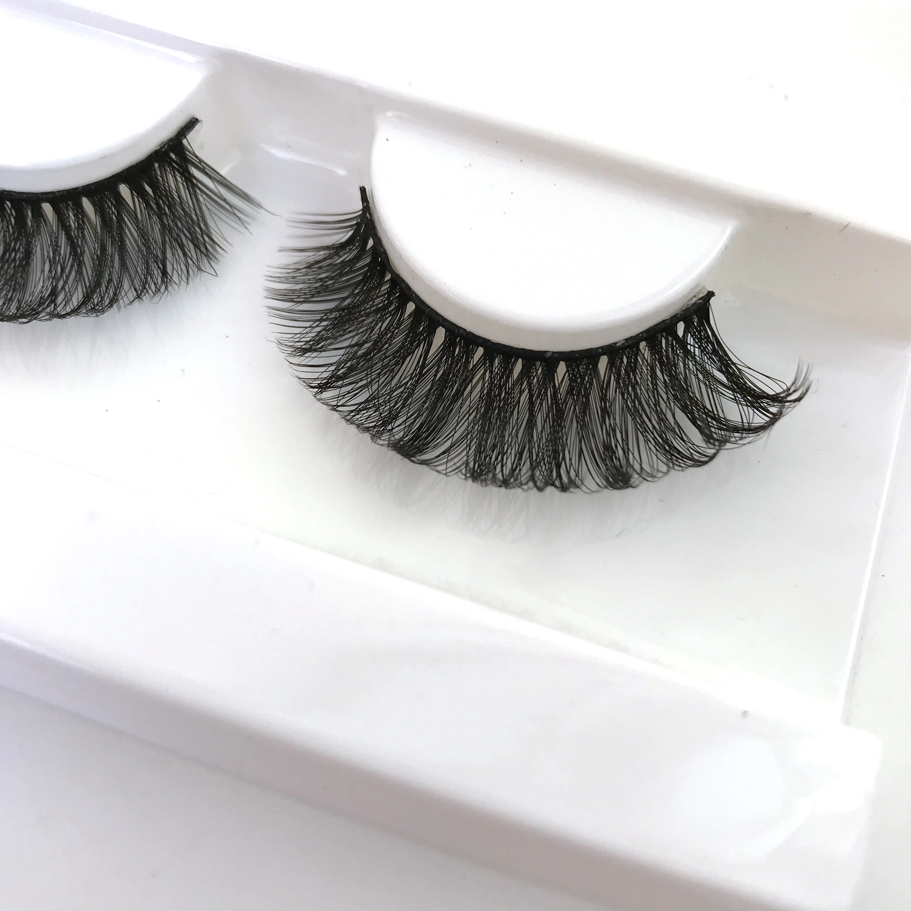 

Russian eyelash strips D Curl Faux Mink Lashes Russian Extension Style Strip Lash