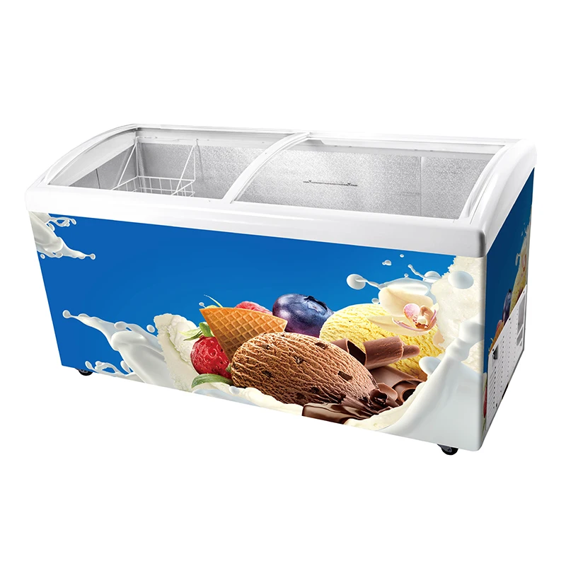 Wholesale Sliding Glass Top Chest Freezer/showcase/icecream Storage