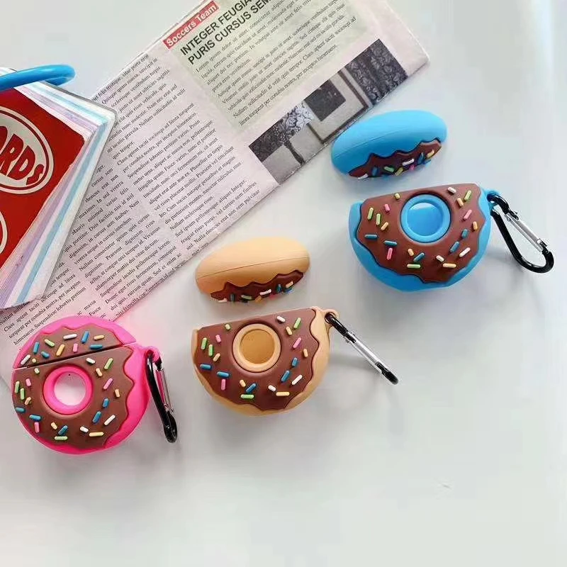 

3D Cute Sweet Food Doughnut Cover For Apple AirPods 1 2 Case