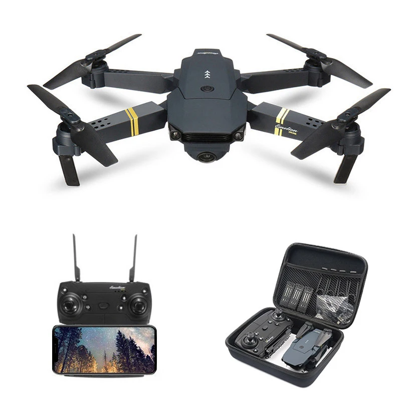 

E58 Mini Drone Foldable Altitude Hold Quadcopter Drone with HD Camera Live Video E58 Wifi Fpv, Black/gray