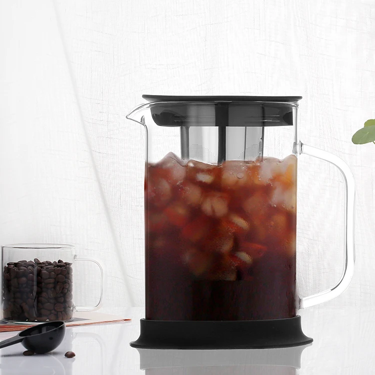 

Eco-Friendly Pyrex glass Stocked Customizable 304 stainless steel Maker Modern Coffee Cold Brew