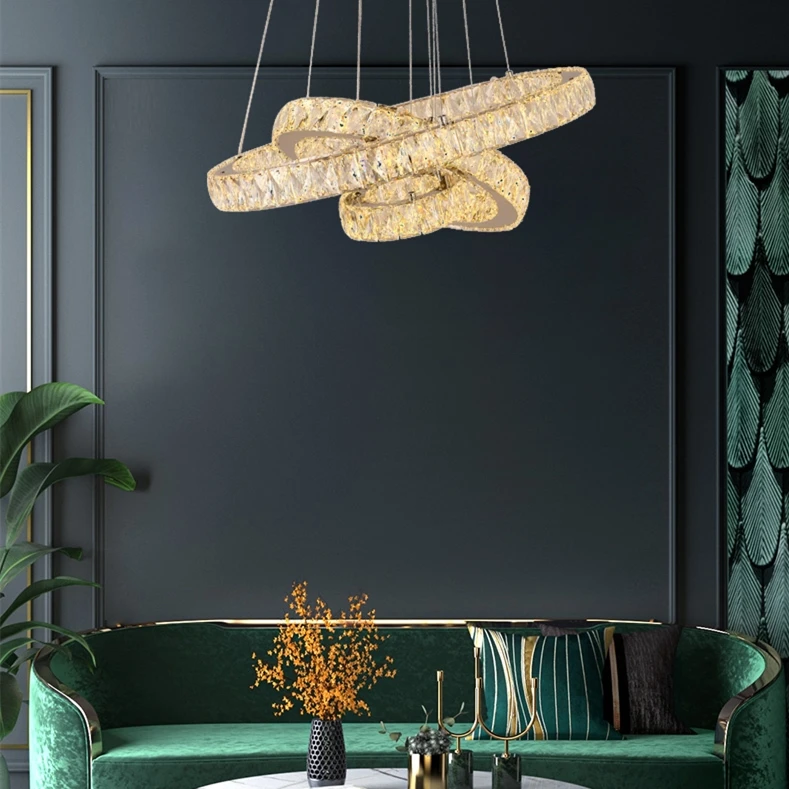 Classic Modern OEM ODM Luxury Designer Ceiling Chandelier Lamp Hanging Crystal Led Pendant Light For Kitchen Island Home Decor