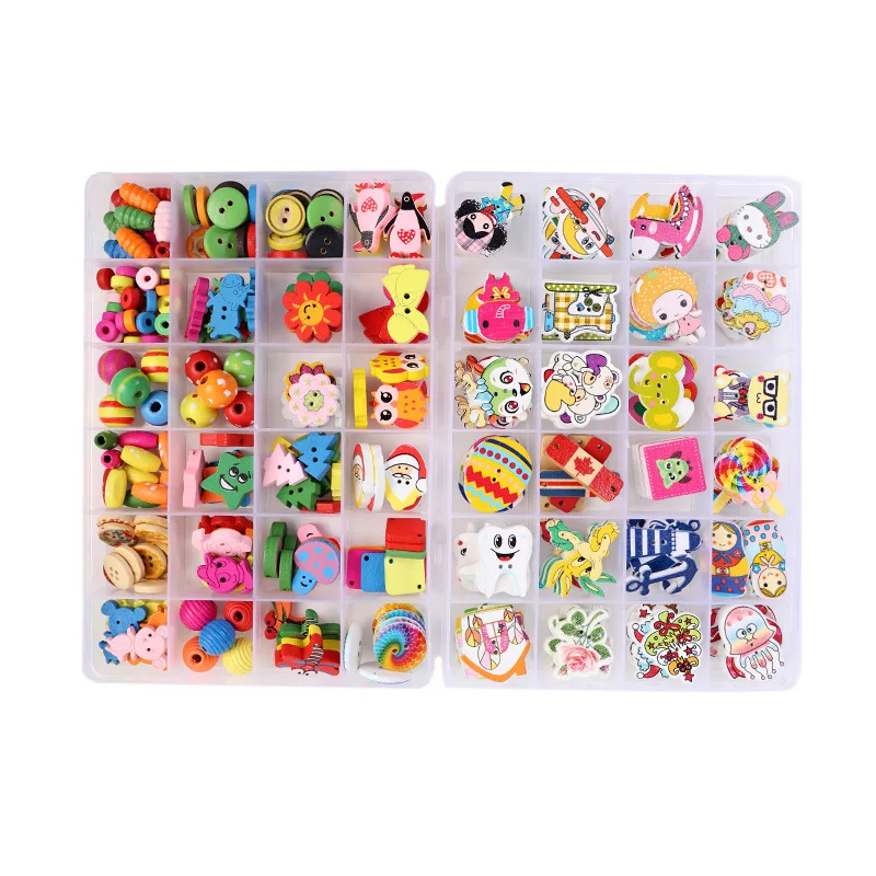 

DIY Craft Assorted Design DIY Buttons Wooden Cartoon Buttons Crafts Scrapbooking Sewing Multi Shape Delicate Wood Buttons