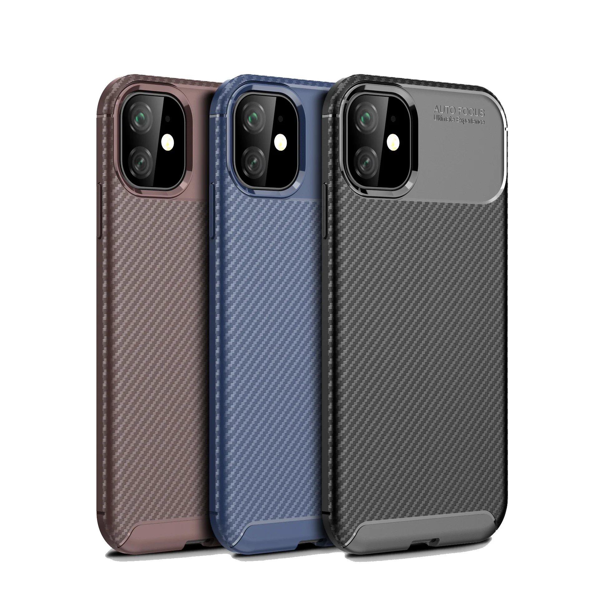 

Factory price carbon fiber TPU phone case back Cover for Iphone 11 pro max, Multi-color, can be customized