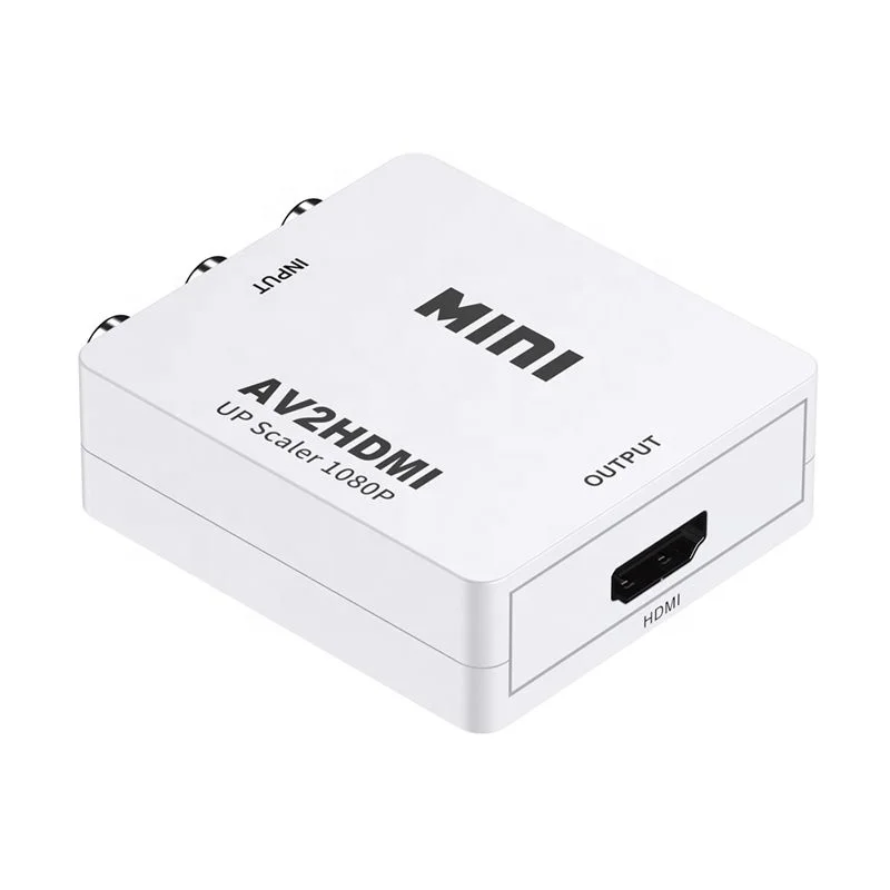 

AV to 1080P 4K Composite Video Audio Converter Adapter Supports PAL NTSC with USB Charge Cable