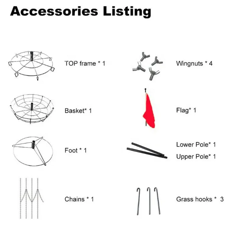 Lightweight Disc Golf Goals Catcher Practice Target Steele Frisbee Hole Portable Disc Golf