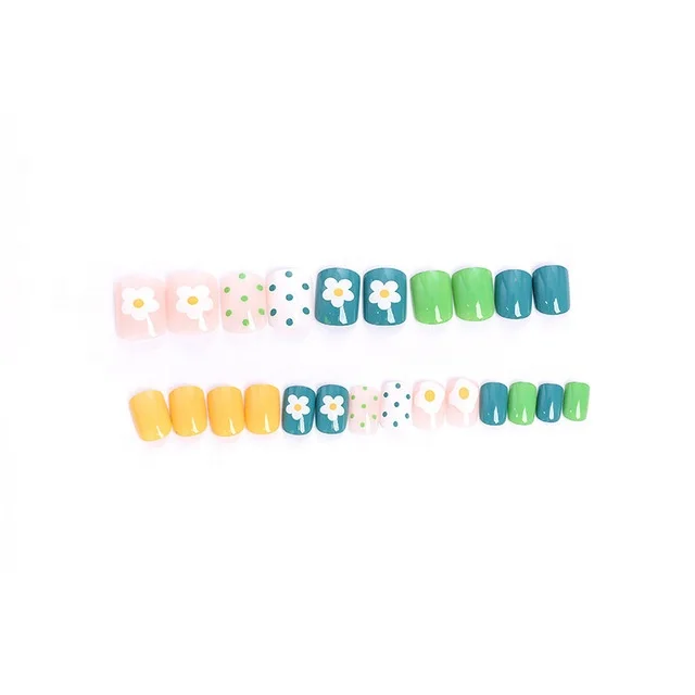 

Fashion Color Jumping Nail Stickers Women's Flower Cute Nail Sticker, Picture