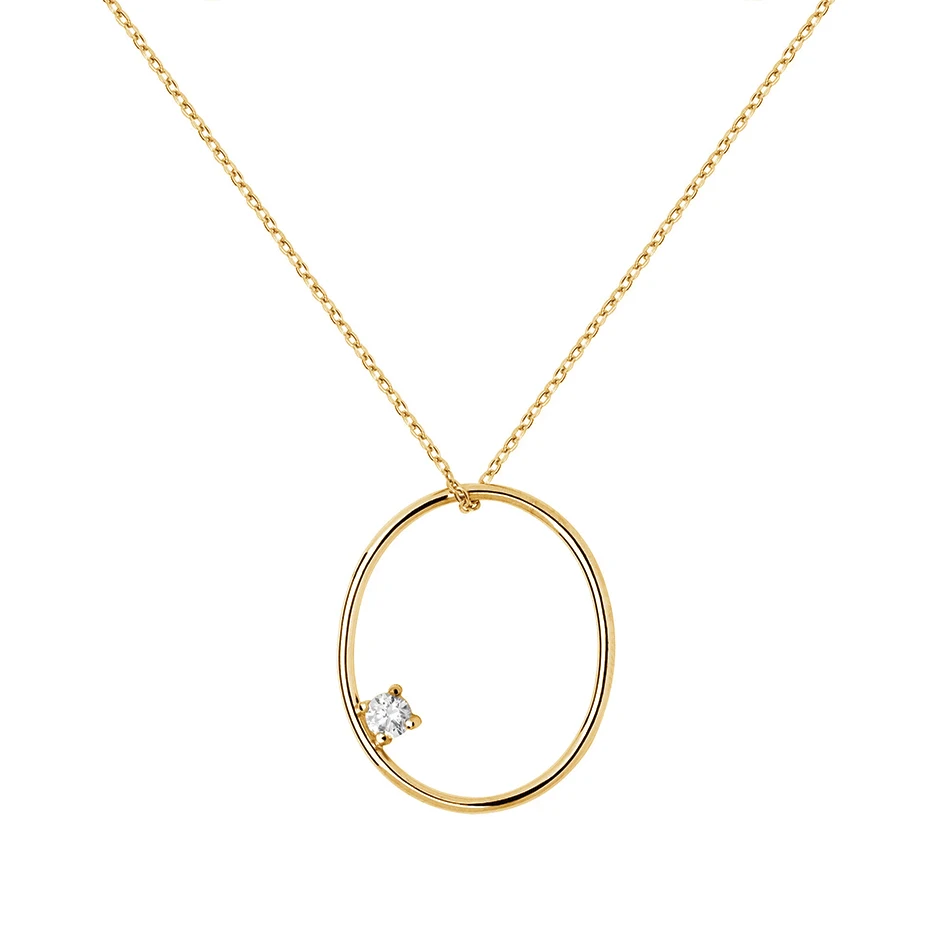 

Wholesale Women Jewelry 925 sterling silver jewelry 18k gold plated choker necklace with cubic zircon